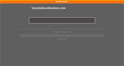 Desktop Screenshot of lymeinducedautism.com